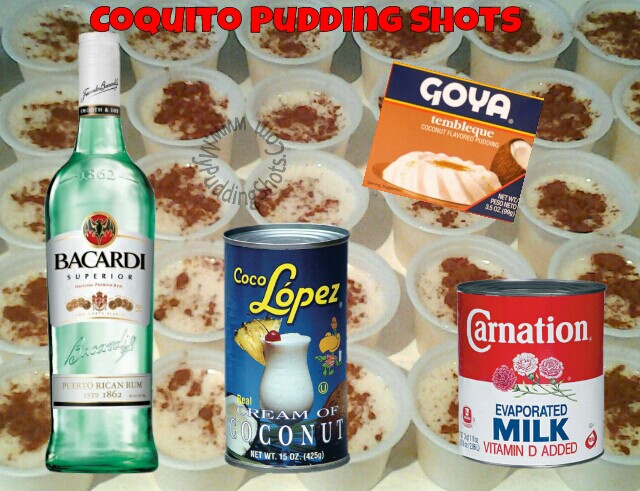 Coquito Pudding Shots Recipe