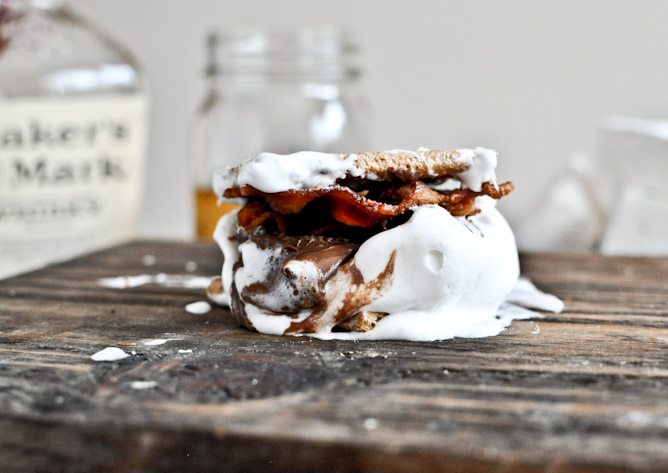 Bourbon Bacon Marshmallow Smores Recipe