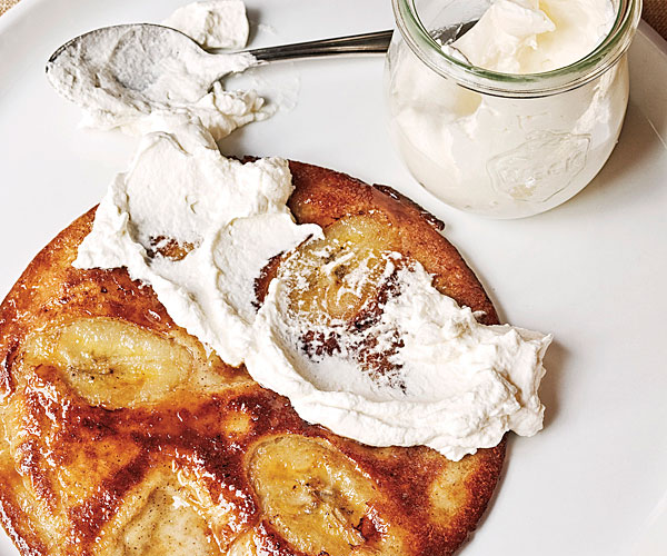 Banana Rum Crepes with Brown Sugar Whipped Cream Recipe