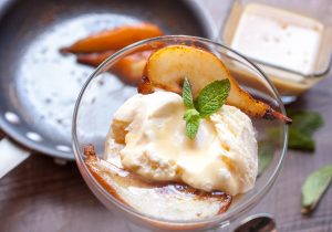 Caramelized Pears with Butter Rum Sauce Recipe