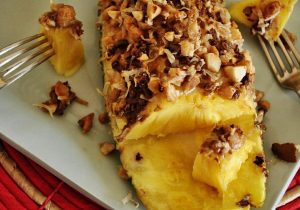 Rum Roasted Pineapple for Two