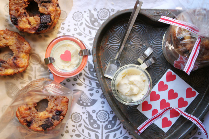 Donut Bread Pudding with Rum Butter