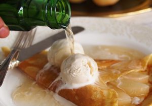 Champagne Pear Crepes Recipe