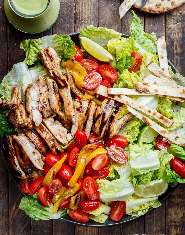 Grilled Tequila Lime Chicken Taco Salad Recipe