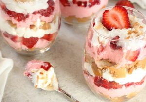 Drunken Strawberry Coconut Trifle