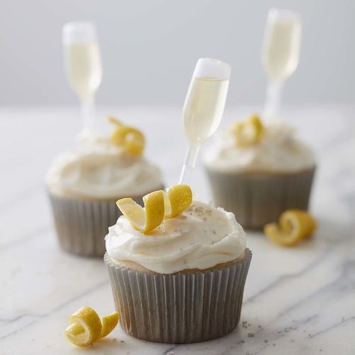 French 75 Champagne Cupcakes