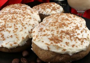 Coffee Cookies with Baileys Frosting