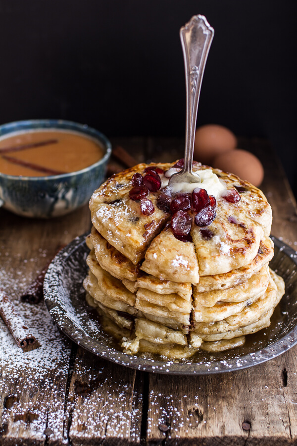 Rum and Cranberry Pancakes with Butter Rum Sauce Recipe