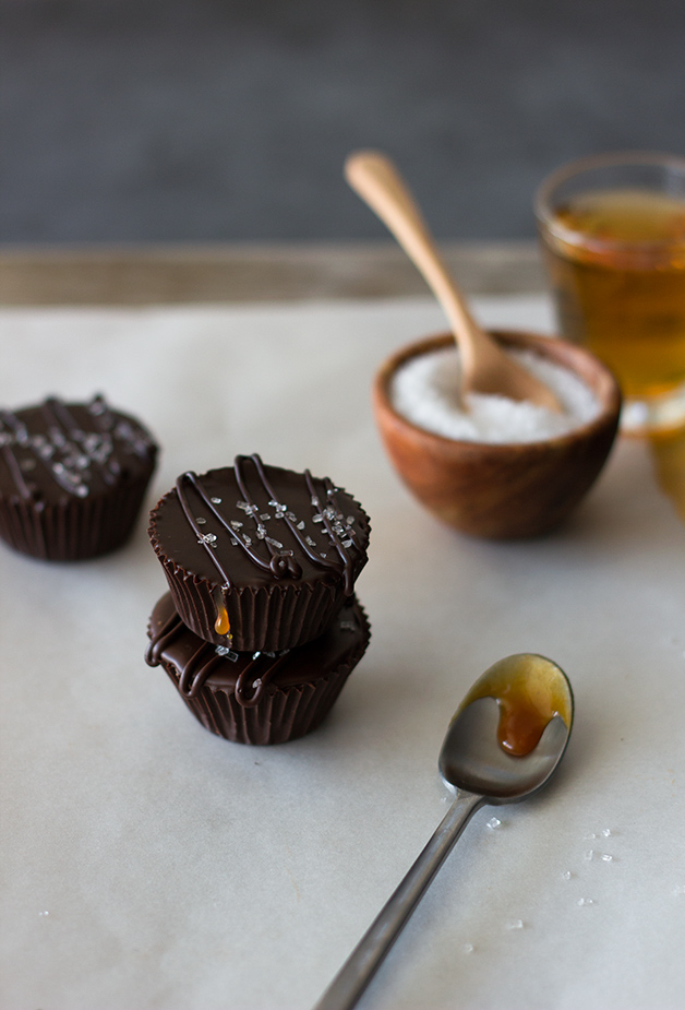 Boozy Chocolate Caramel Cups Recipe