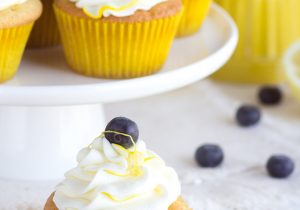 Boozy Blueberry Lemon Cupcake Recipe