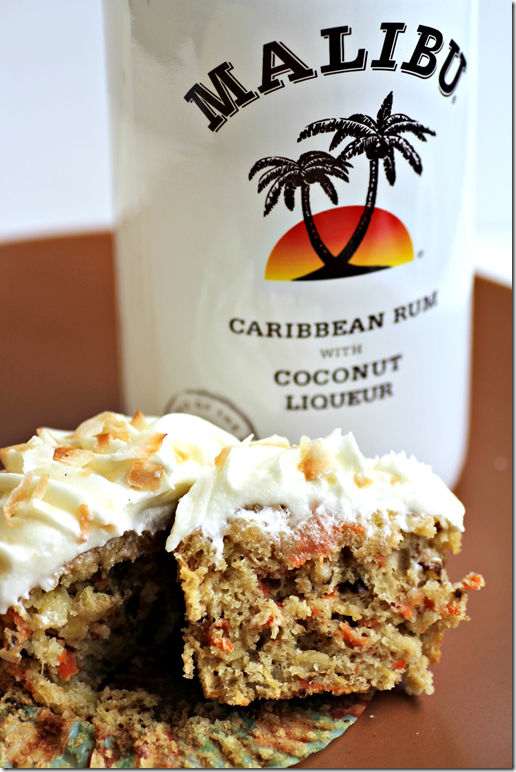 Coconut Rum Carrot Cake Cupcakes Recipe