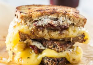 Trainwreck Grilled Cheese with Whiskey Recipe