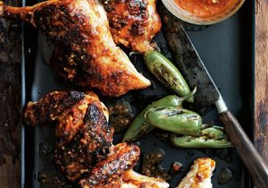 Tequila Lime Chicken with Smoky Chili Sauce Recipe