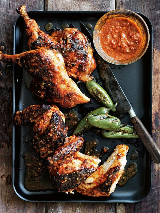 Tequila Lime Chicken with Smoky Chili Sauce Recipe
