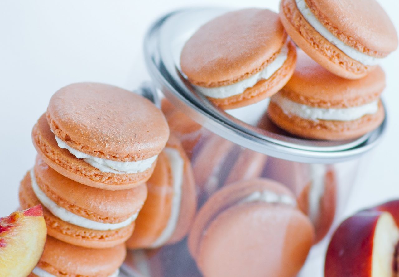 Macarons with Champagne and Peach Buttercreme