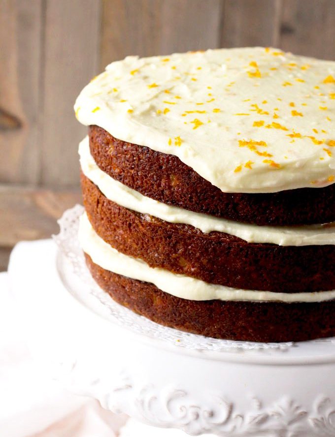 Carrot Cake with Orange Grand Marnier Cream Cheese Frosting
