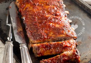 Smoky Ribs with Spicy Rum BBQ Sauce Recipe