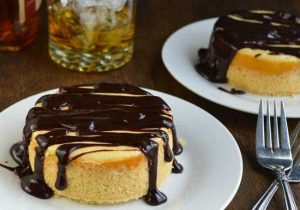 Bourbon Cheesecake with Boozy Chocolate