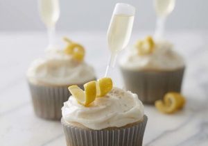 French 75 Champagne Cupcakes